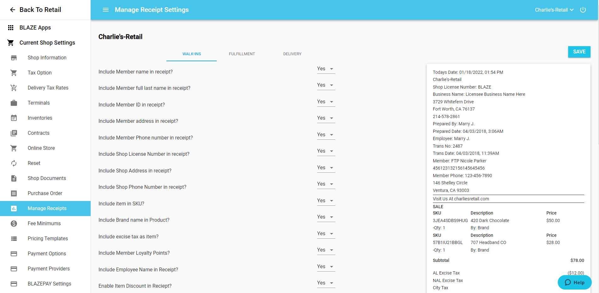 Retail Manage Receipt Settings - Desktop Abstract Arts for Desktop